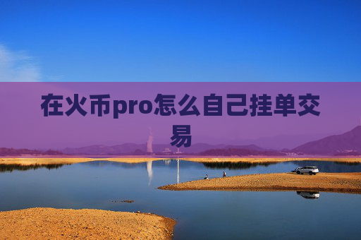 在火币pro怎么自己挂单交易