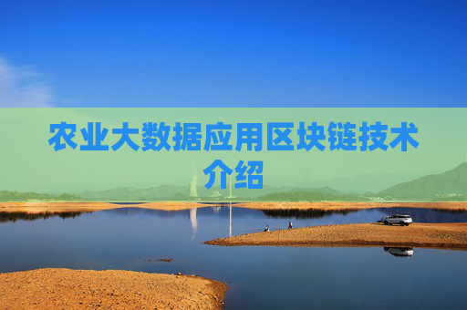 农业大数据应用区块链技术介绍